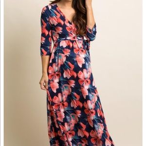 Pink Blush Maternity floral maxi dress